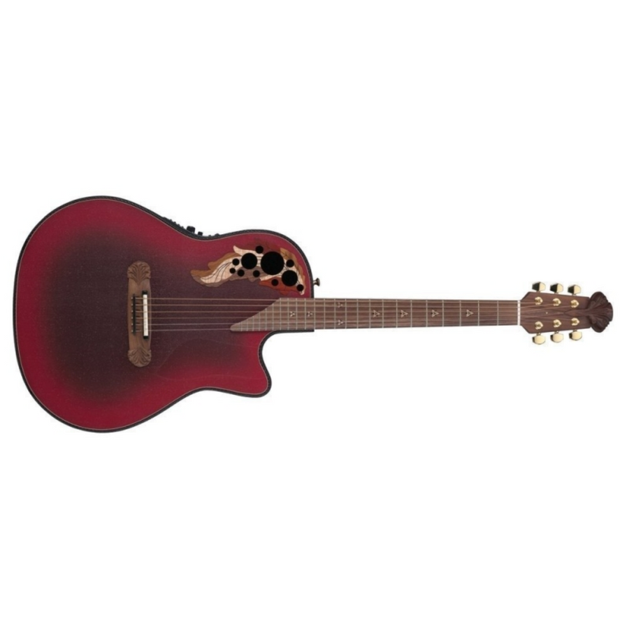 Ovation Adamas I E-Acoustic Guitar 2087GT-2, Reverse Red Burst w/case