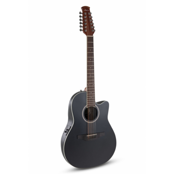 Applause E-Acoustic Guitar AB2412-5S, Black Satin, 12-String