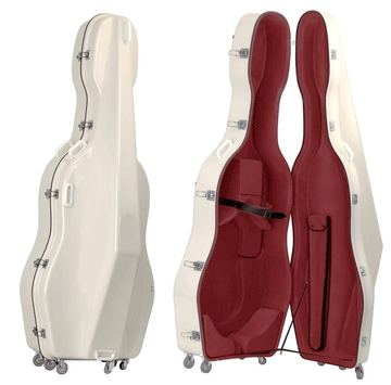 GEWA Double Bass/Cello Case, Idea Mammoth, 4/4-1/2, White/Red
