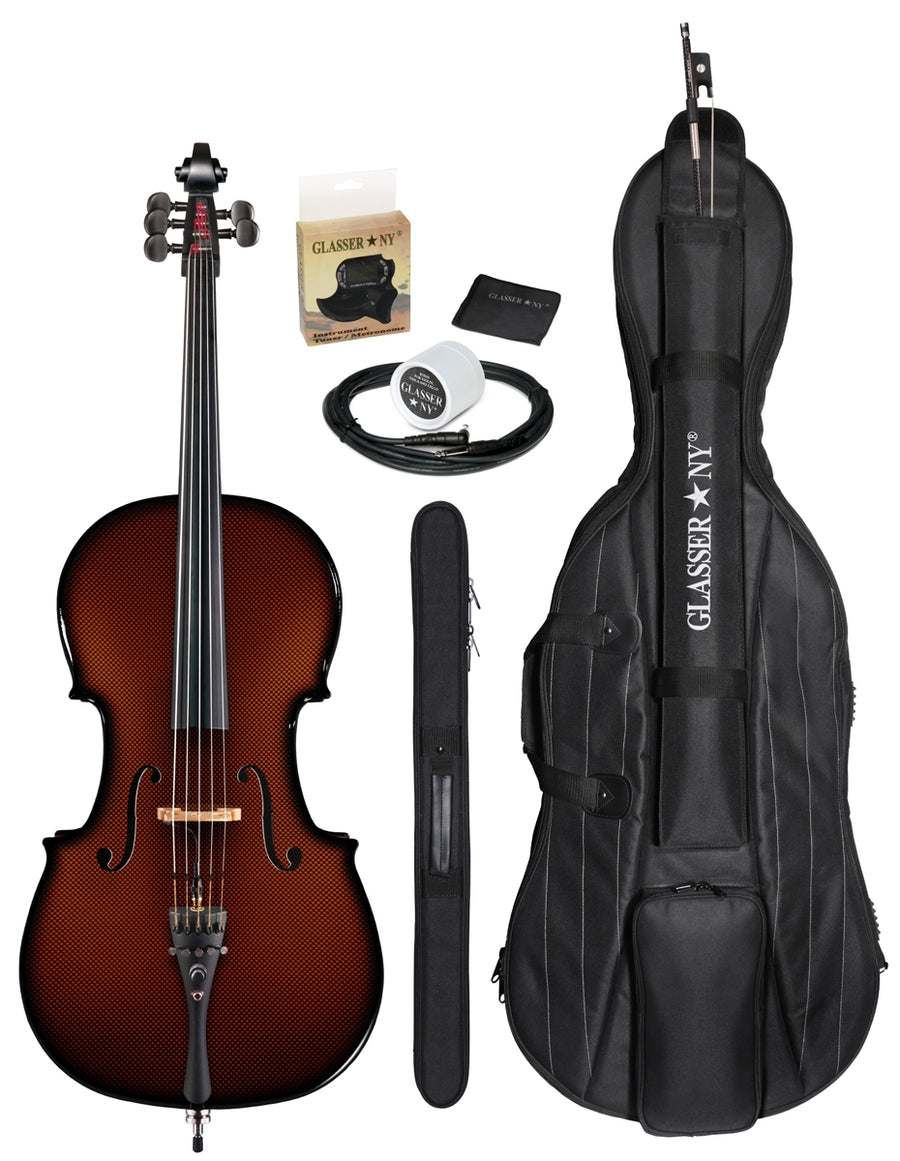 Glasser AE Carbon Composite Acoustic Electric Cello 4/4 Outfit