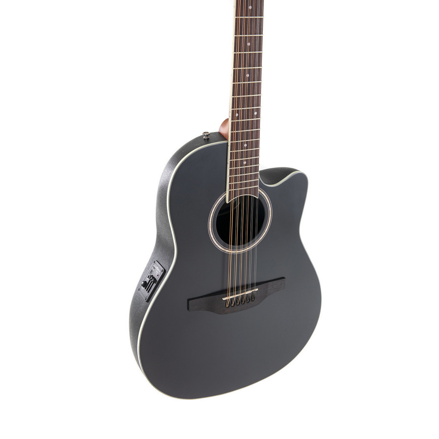 Applause E-Acoustic Guitar AB2412-5S, Black Satin, 12-String