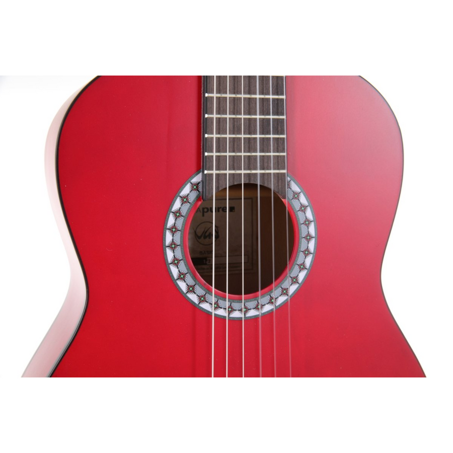 GEWA Basic Classical Guitar Transparent Red
