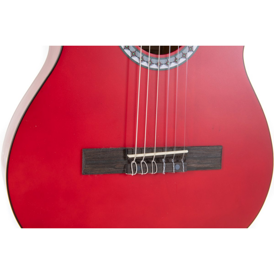 GEWA Basic Classical Guitar Transparent Red