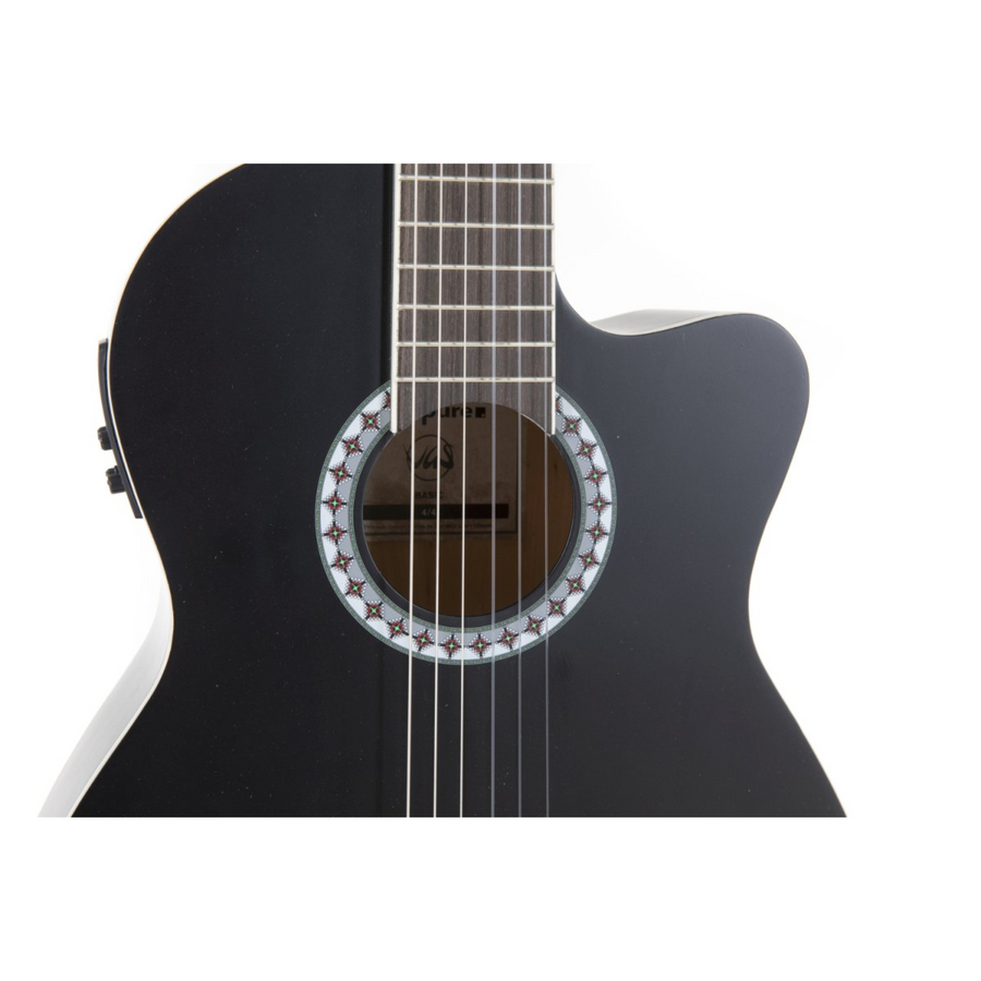 GEWA Basic E-Acoustic Classical Guitar Black
