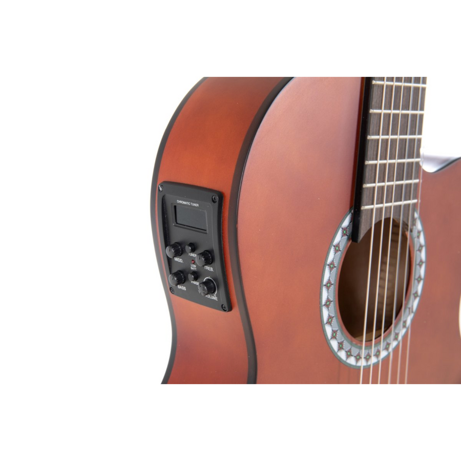 GEWA Basic E-Acoustic Classical Guitar Walnut