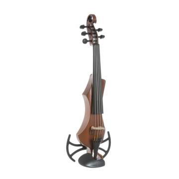 GEWA Novita 3.0 Electric 5-Strings Violin, Golden Brown, With Universal Shoulder Rest Adapter