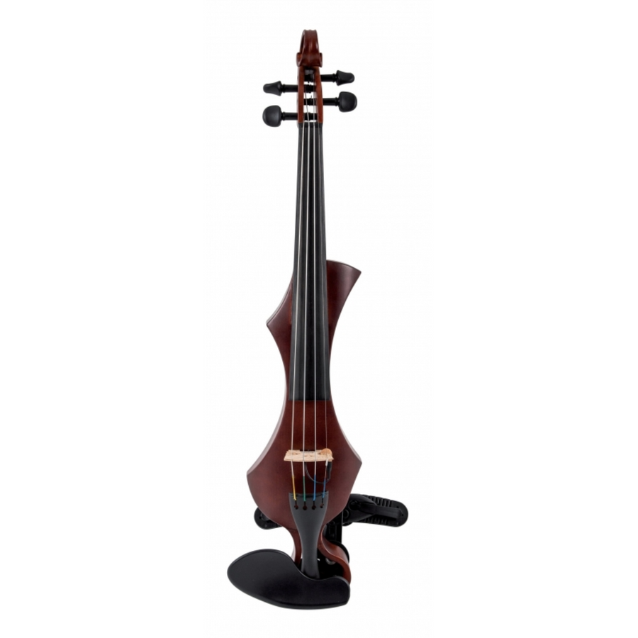 GEWA Novita 3.0 Electric Violin, Red Brown, With Universal Shoulder Rest Adapter