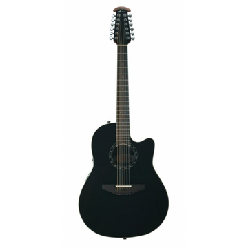 Ovation Pro Series Standard Balladeer E-Acoustic Guitar 2751AX-5, Black, 12-String