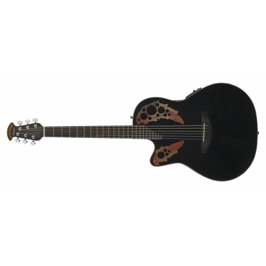 Ovation Celebrity Elite E-Acoustic Guitar CE44L-5, Black, Lefty