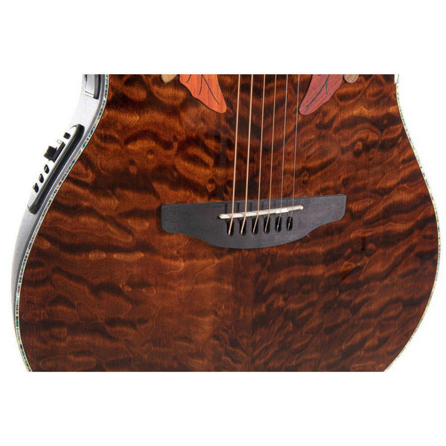Ovation Celebrity Elite Plus E-Acoustic Guitar CE44P-TGE, Dark Tiger Eye