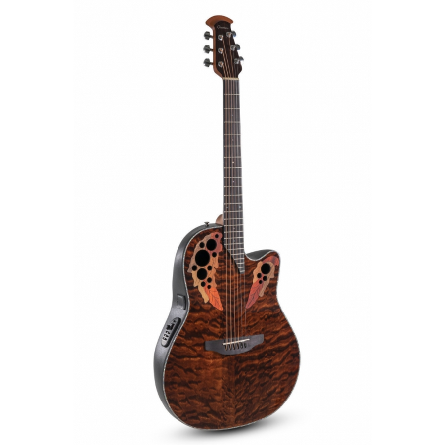Ovation Celebrity Elite Plus E-Acoustic Guitar CE44P-TGE, Dark Tiger Eye