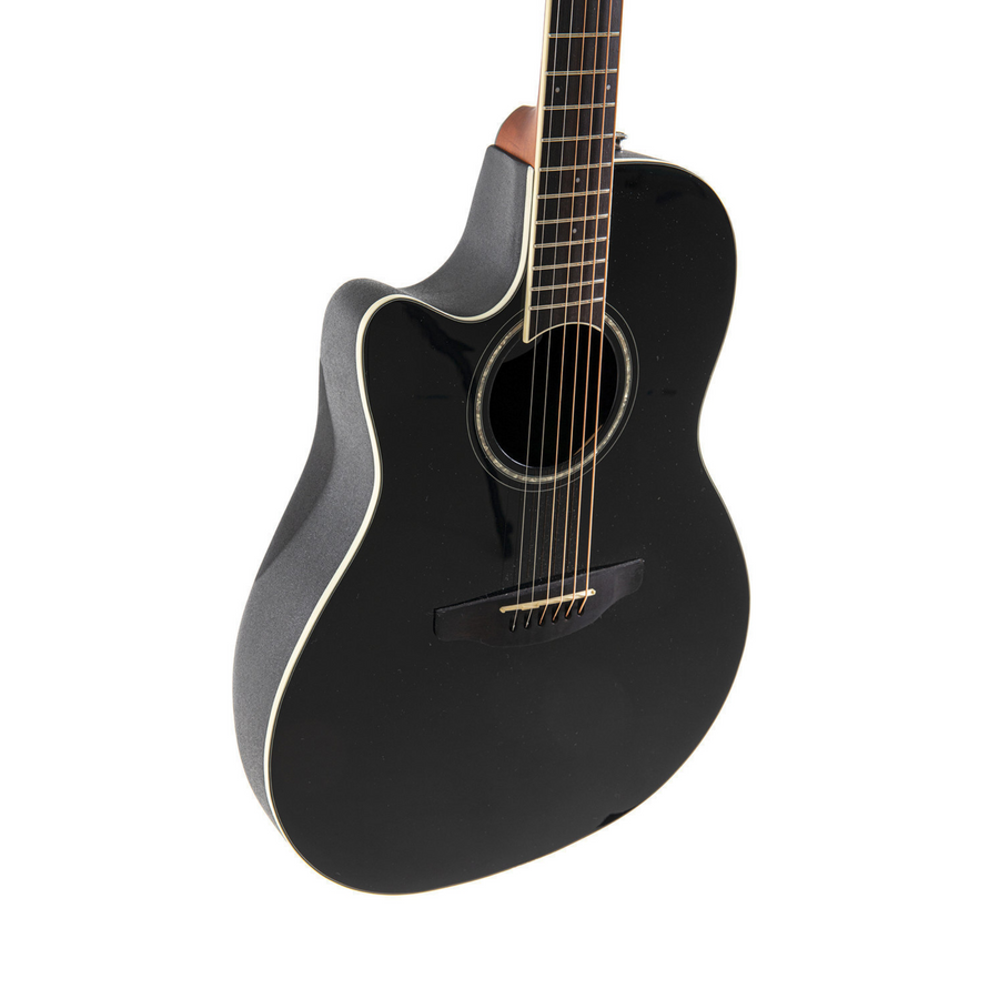 Ovation Celebrity Traditional E-Acoustic Guitar CS24L-5G, Black, Lefty