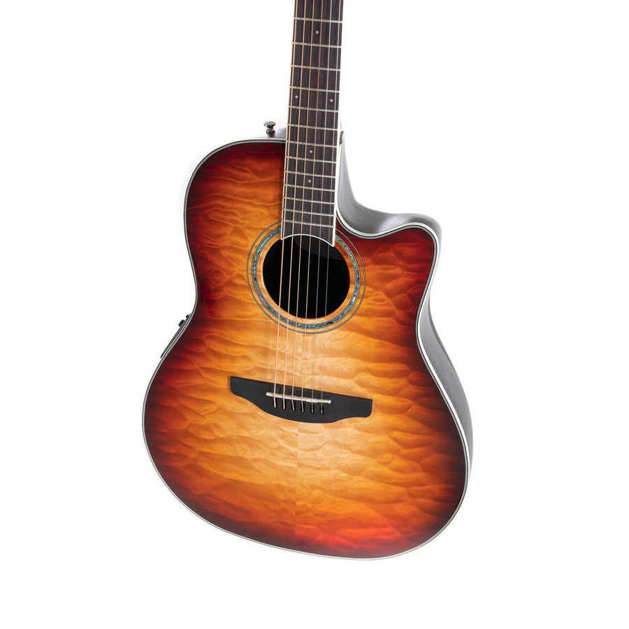 Ovation Celebrity Traditional Plus E-Acoustic Guitar CS24X-7C, Cognac Burst Gloss