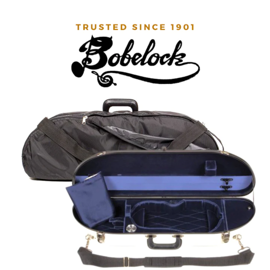Bobelock 1047 Fiberglass Half Moon Violin Case (All Colors)