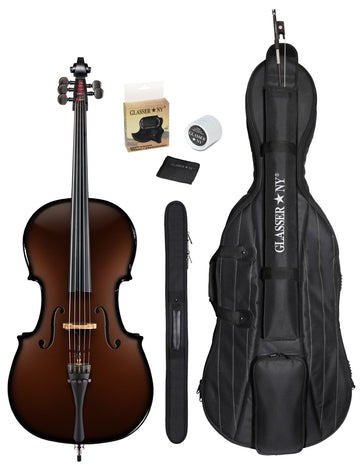 Glasser Carbon Composite Acoustic Cello 5 String 4/4 Outfit