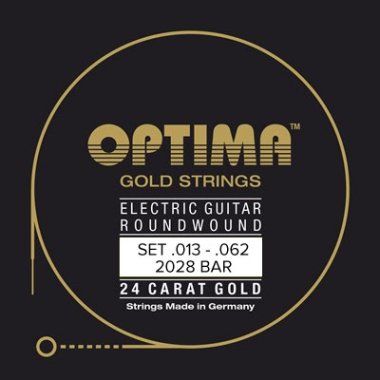 Optima 24K Gold Plated 2028 Electric Guitar Strings Set (All Sizes)