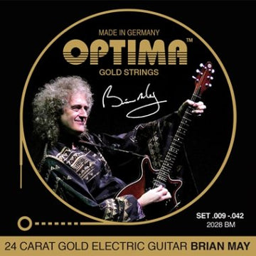 Optima 24K Gold Plated 2028 BM Brian May Electric Guitar Strings 9-42