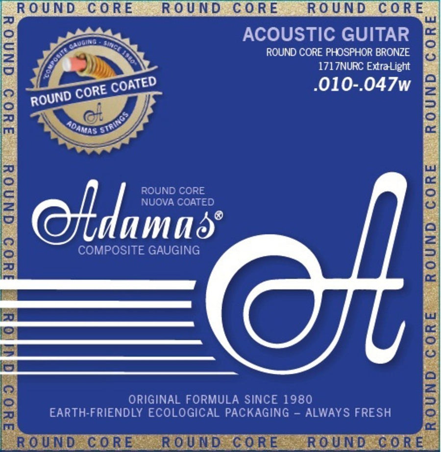 Adamas Acoustic Guitar String Set, Nuova Phosphor Bronze Round Core (All Sizes)