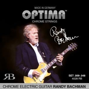 Optima Randy Bachman Chrome Roundwound Electric Guitar Strings 9-48
