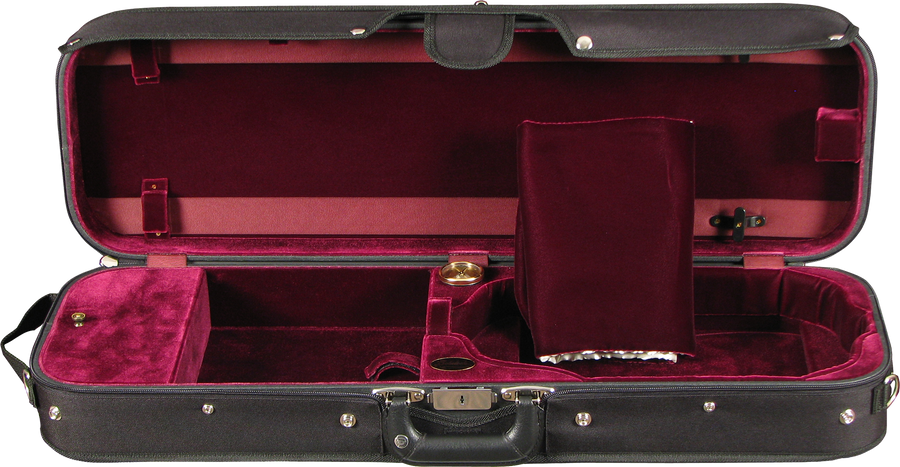 Bobelock Wood Oblong Velvet Violin Case + Suspension System