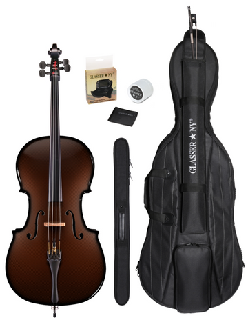 Glasser Carbon Composite Acoustic Cello 3/4 Outfit