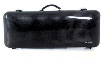 GEWA Viola Case, Idea 2.6, Oblong, Adjustable 78cm Total Length, Carbon Black/Black w/Subway Handle