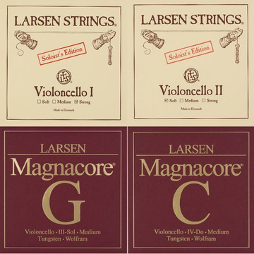 Larsen Soloist A&D, Magnacore G&C Cello Set