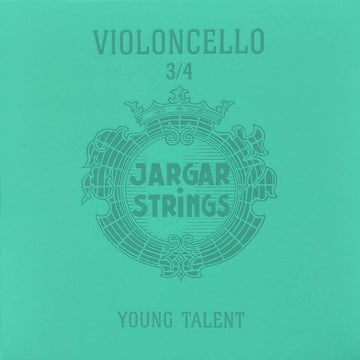 Jargar Cello Classic D String , Chrome Steel Fractional Set 3/4-1/4