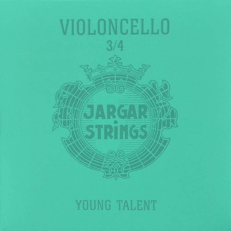 Jargar Cello Classic String Set, Young talent: Chrome Steel Fractional Set 3/4-1/4